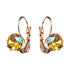 Серьги "Krāšņums (Light Topaz Shimmer)" с кристаллами Swarovski™